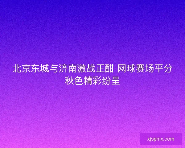 北京东城与济南激战正酣 网球赛场平分秋色精彩纷呈