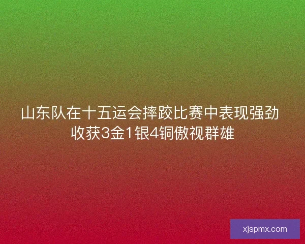 山东队在十五运会摔跤比赛中表现强劲 收获3金1银4铜傲视群雄 山东队在十五运会摔跤比赛中表现强劲 收获3金1银4铜傲视群雄
